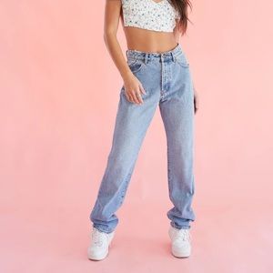 Straight Leg ROLLA’S Jeans, light blue, high-rise